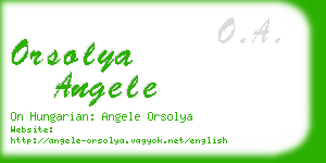 orsolya angele business card